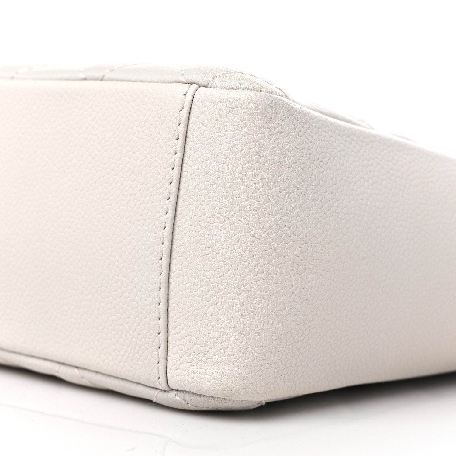 Chanel Caviar Quilted Petit Shopping Tote PST White 9 of 9