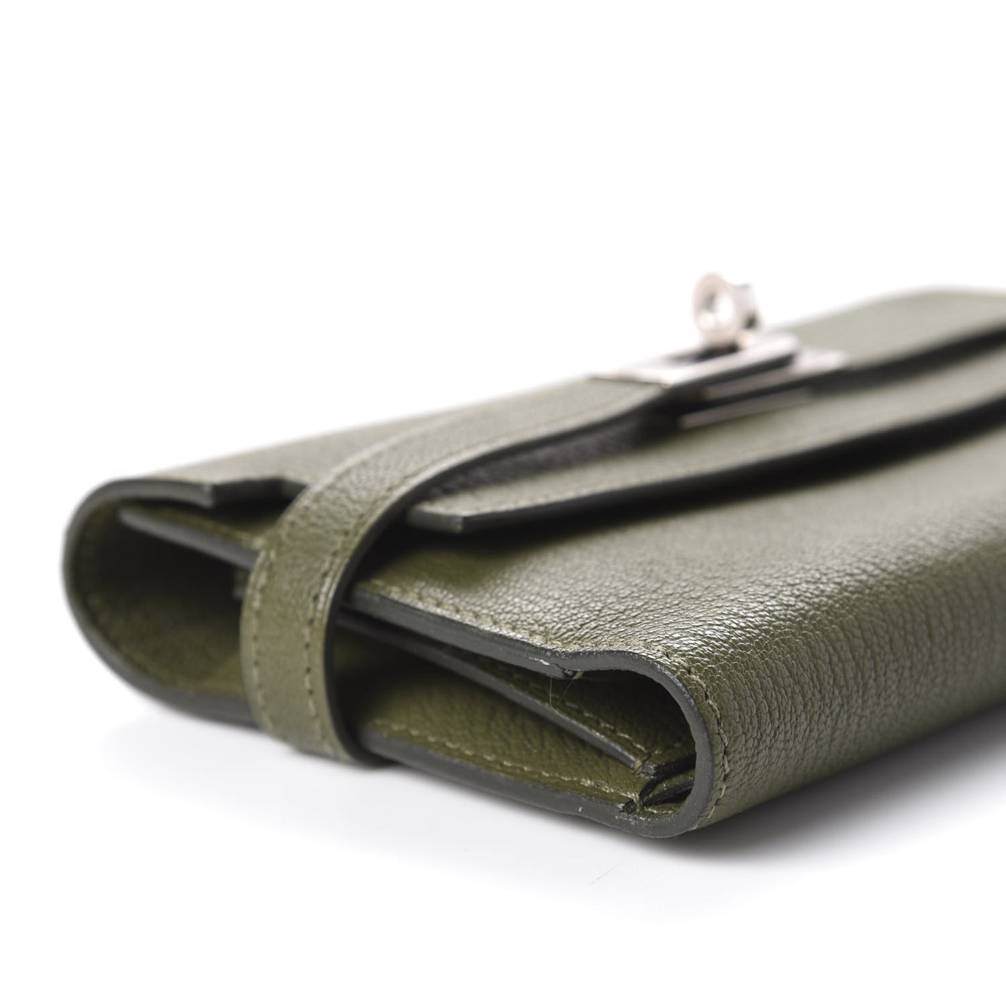 Chevre Mysore Medium Kelly Wallet Vert Veronese