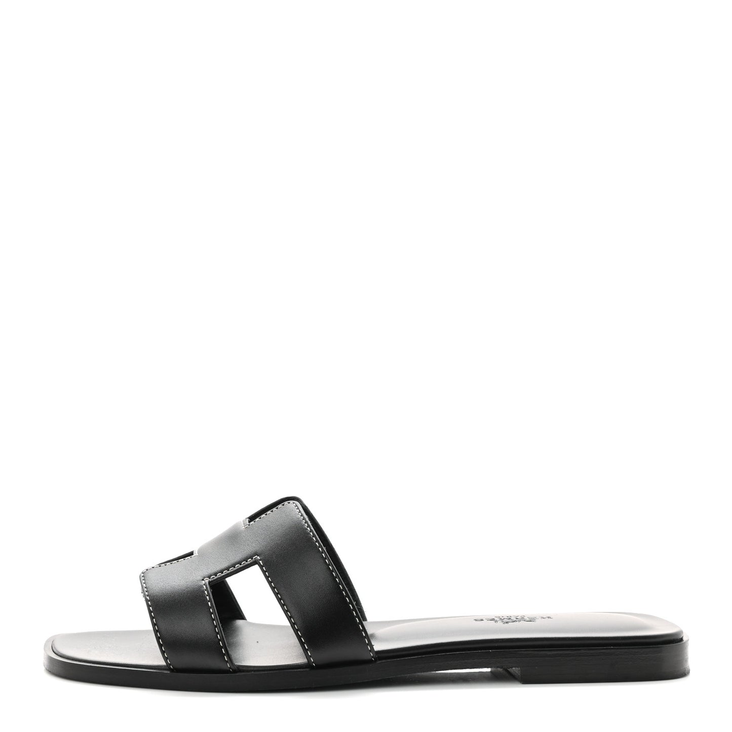 Box Calfskin Oran Sandals 37 Black