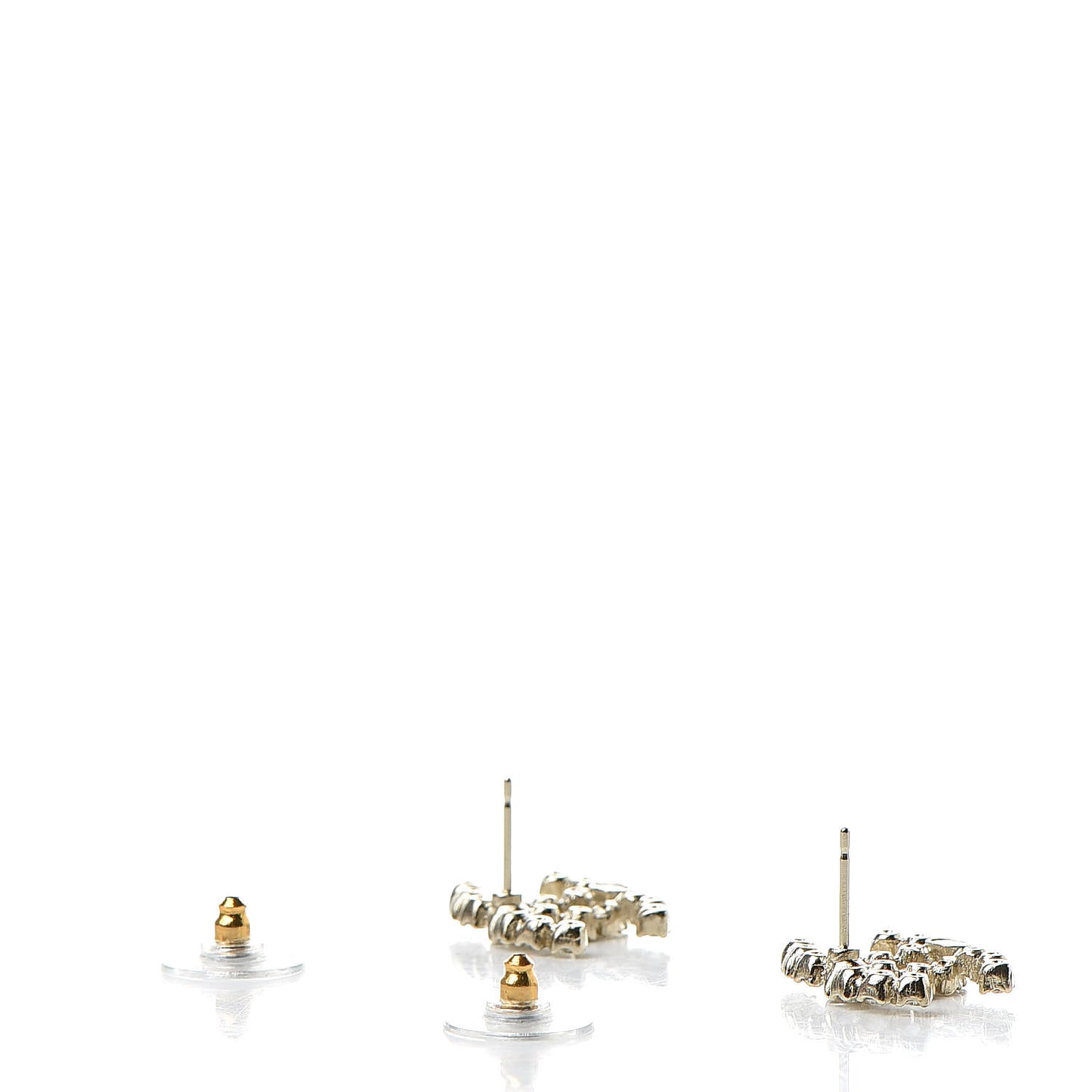 Crystal CC Earrings Light Gold