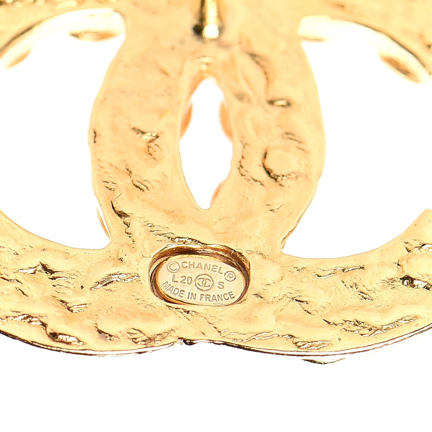 Chanel Crystal CC Earrings Gold 3 of 5