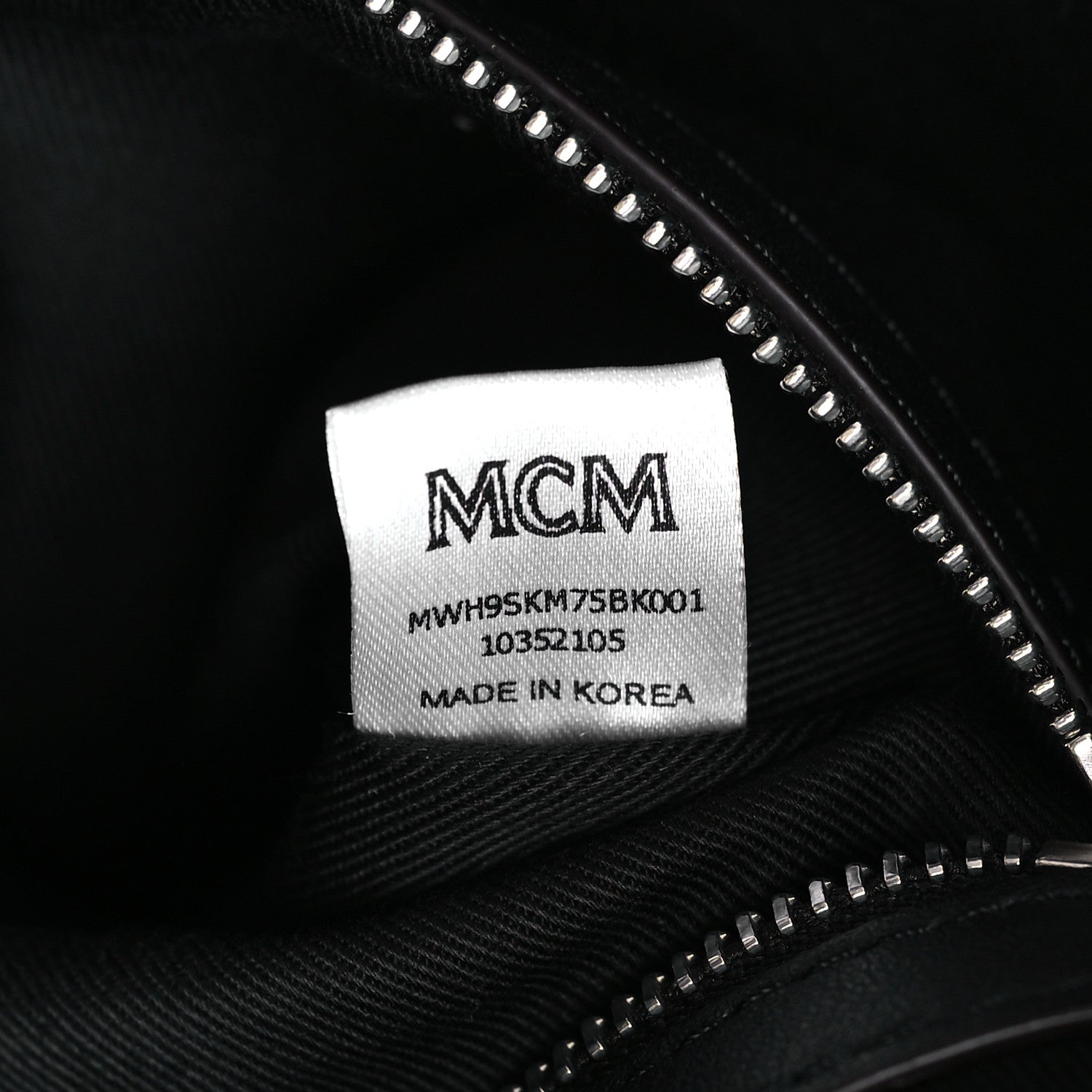 MCM Calfskin Ottomar Monogram Large Klara Hobo Black Beige 7 of 9