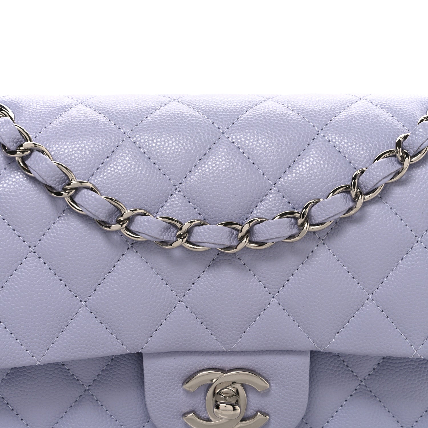 Chanel Caviar Quilted Small Double Flap Light Purple 8 of 10