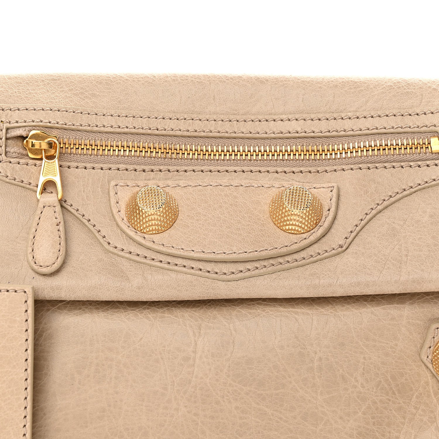 Balenciaga Agneau Giant 21 Gold Hardware Envelope Clutch Sahara 8 of 11