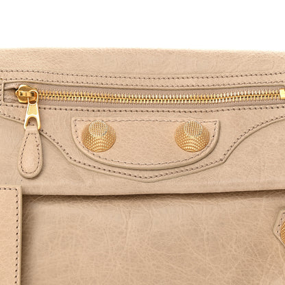 Balenciaga Agneau Giant 21 Gold Hardware Envelope Clutch Sahara 8 of 11