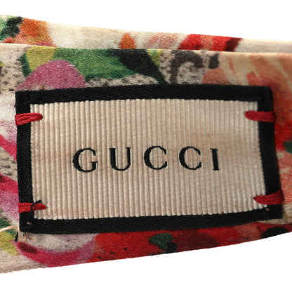 Gucci Silk Monogram Blooms Print Headband Antique Rose 4 of 5