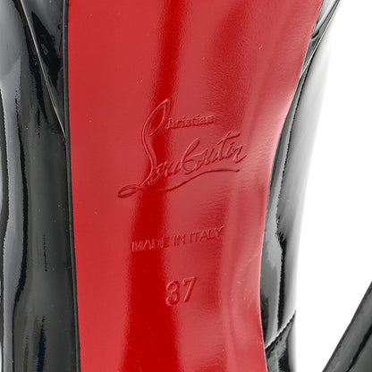 Christian Louboutin Patent Lady Peep 150 Pumps 37 Black 6 of 7
