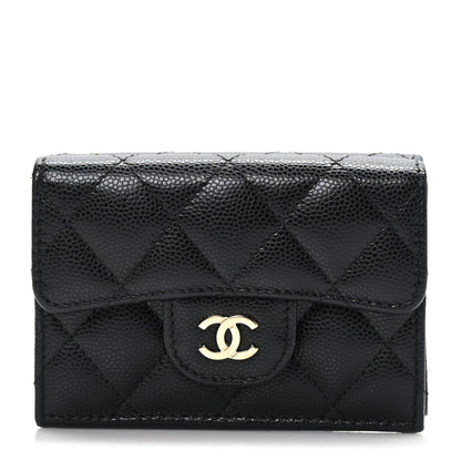 Chanel Caviar Quilted Double Flap Wallet Black 1 of 8