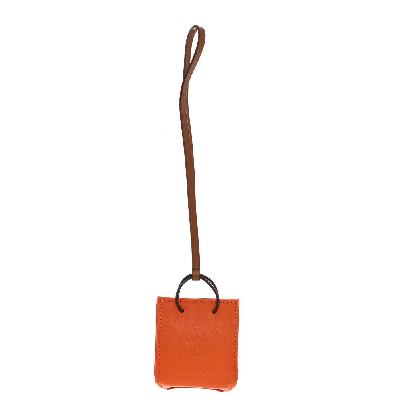 Milo Lambskin Swift Shopping Bag Charm Feu Gold