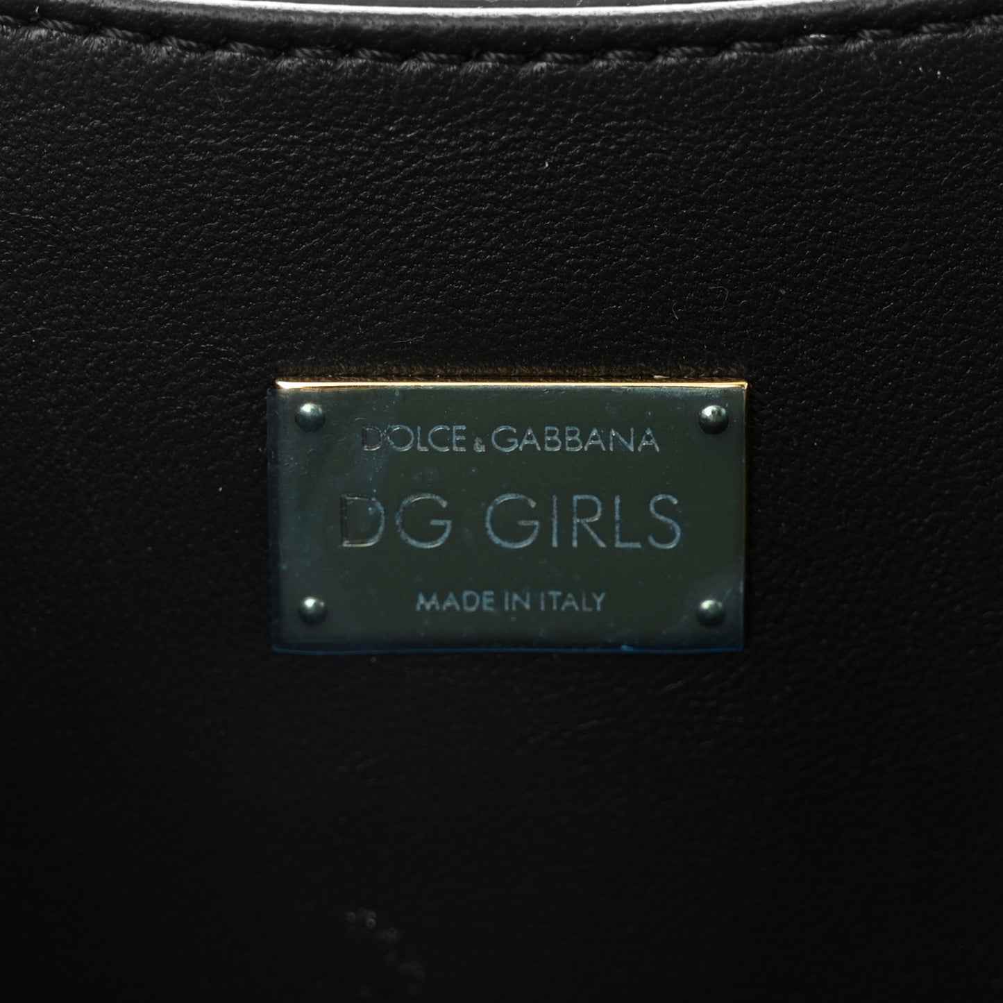 Nappa DG Girls Shoulder Bag Black