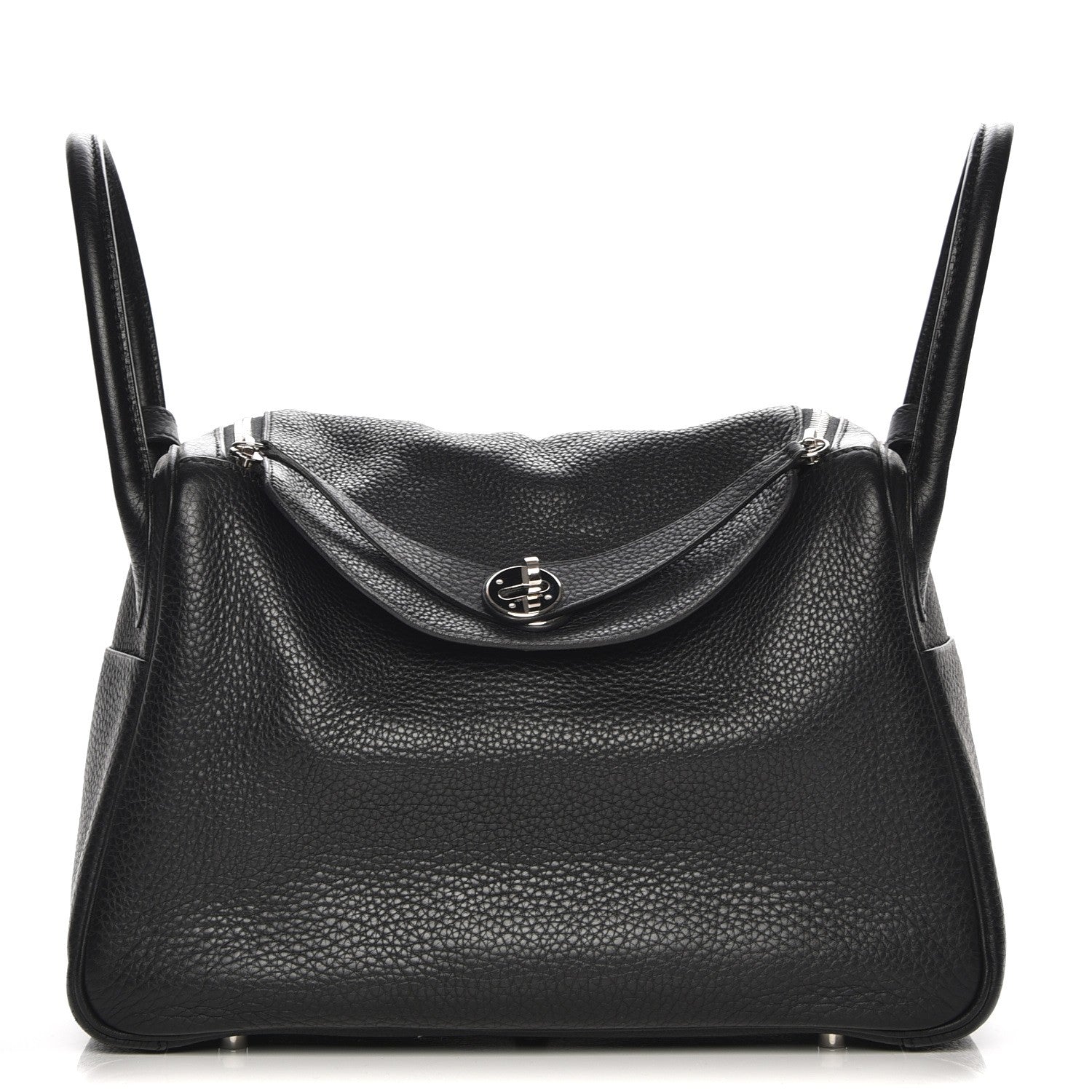 Hermes Taurillon Clemence Lindy 30 Black 1 of 9