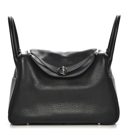 Hermes Taurillon Clemence Lindy 30 Black 1 of 9