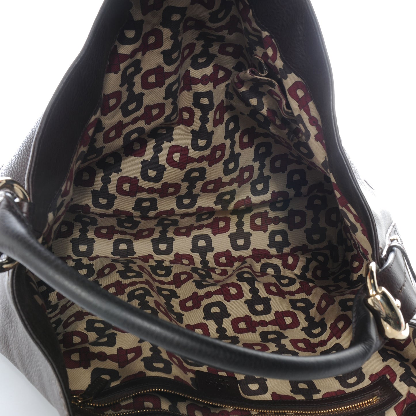 Leather Guccissima Large Signoria Hobo Dark Brown