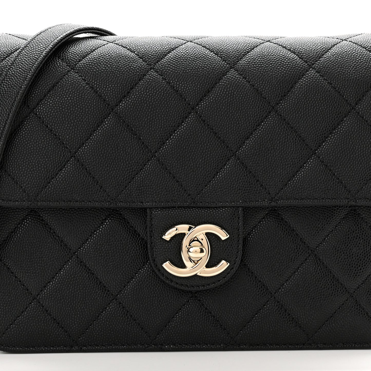 Caviar Quilted Large Like A Wallet Flap Black