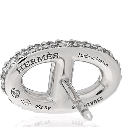 Hermes 18K White Gold Diamond New Farandole Earrings 4 of 5