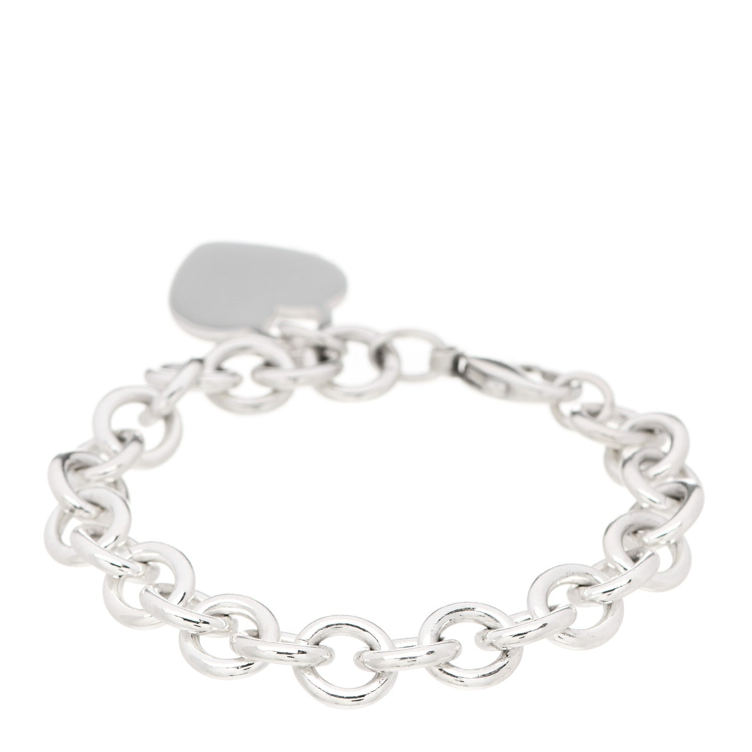 Tiffany Sterling Silver Heart Tag Charm Bracelet 2 of 3