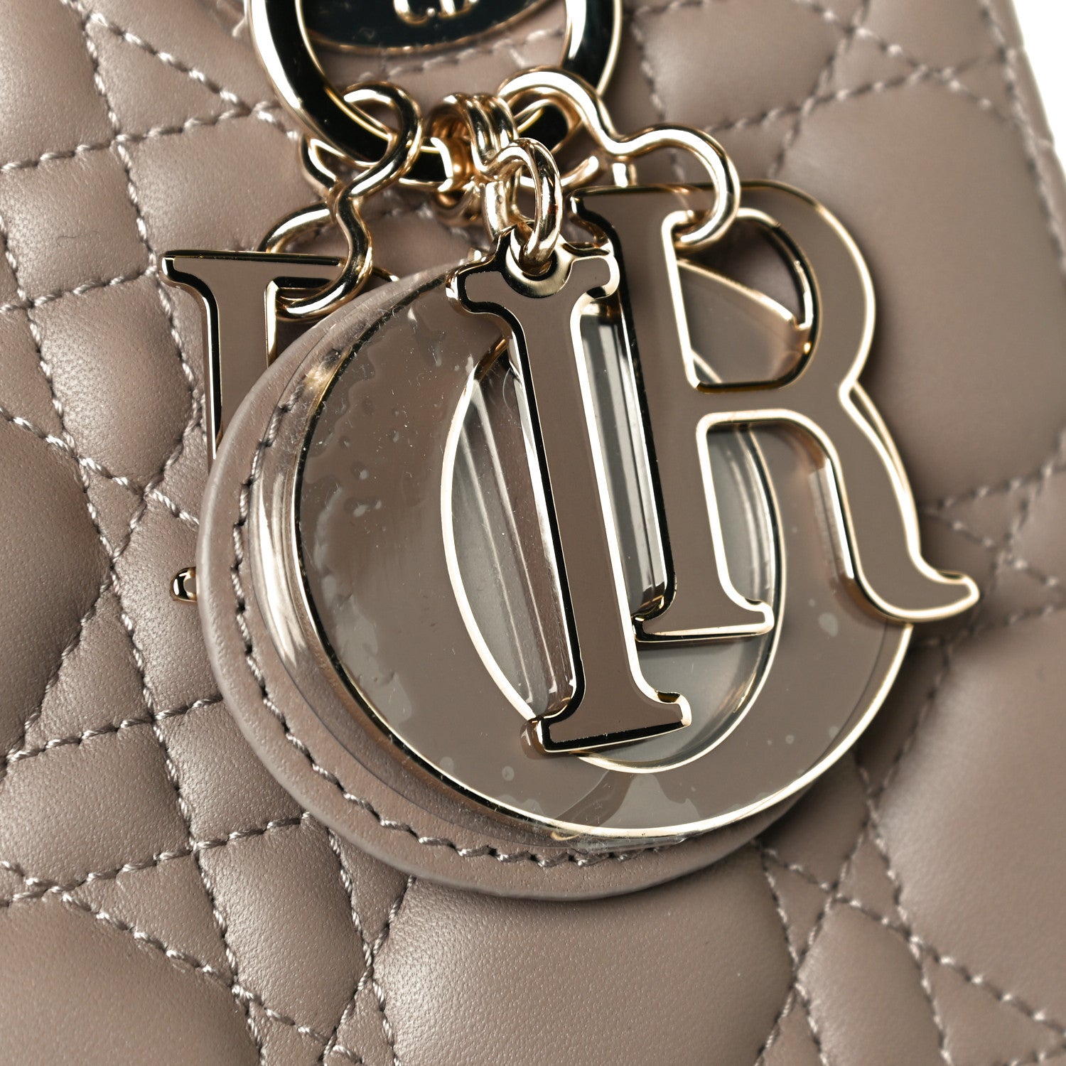 Christian Dior Lambskin Cannage Small My ABCDior Lady Dior Warm Taupe 12 of 13