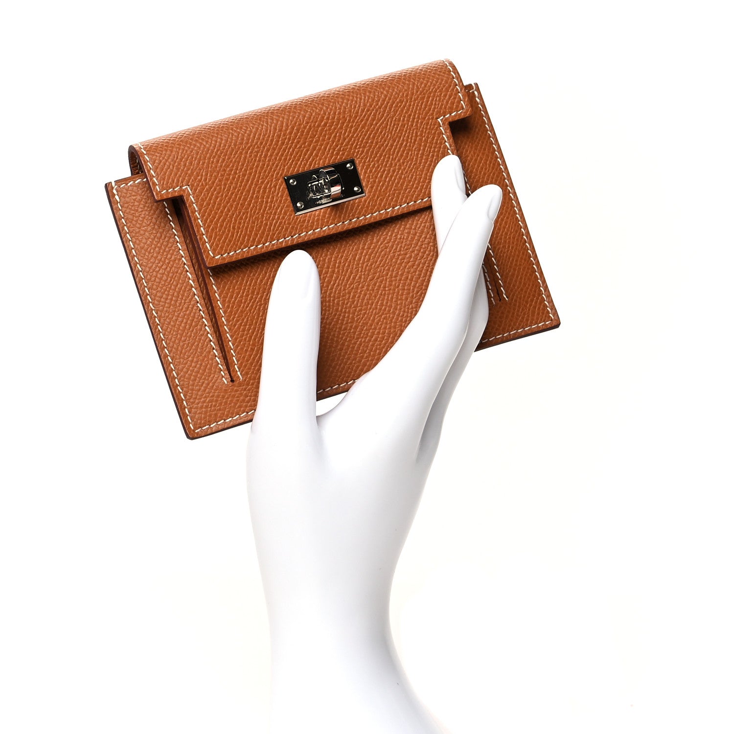 Hermes Epsom Kelly Pocket Compact Wallet Gold 2 of 8