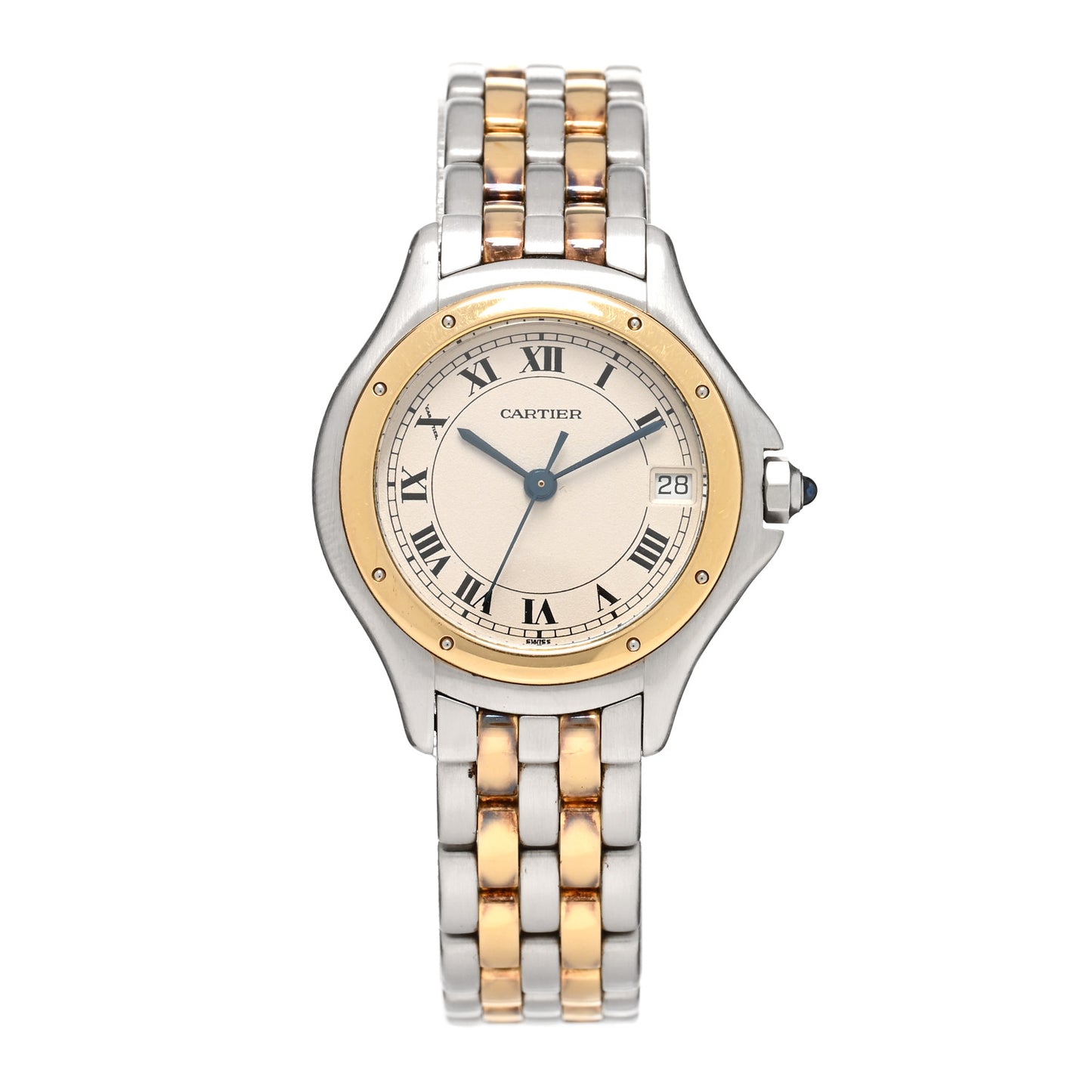 Stainless Steel 18K Yellow Gold 26mm Cougar Quartz Watch