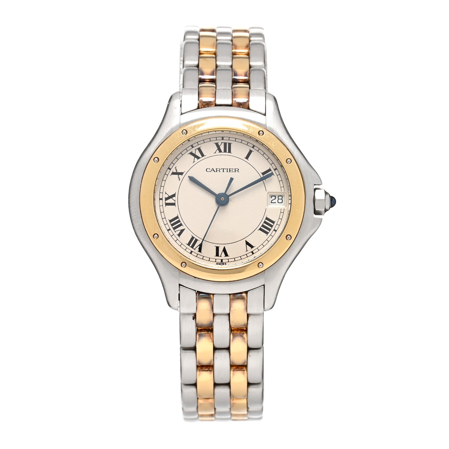 Cartier Stainless Steel 18K Yellow Gold 26mm Cougar Quartz Watch 1 of 4