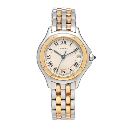 Cartier Stainless Steel 18K Yellow Gold 26mm Cougar Quartz Watch 1 of 4