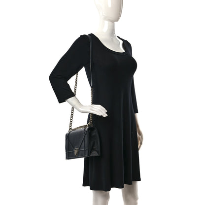 Christian Dior Grained Calfskin Medium Diorama Flap Bag Black 2 of 10