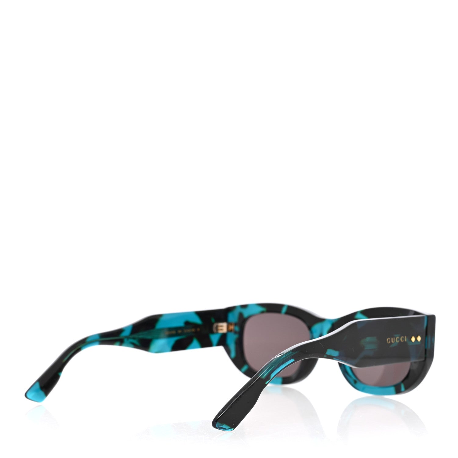 Gucci Acetate Rectangle Frame Sunglasses GG1215S Blue 4 of 6