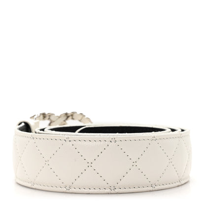 Chanel Caviar Quilted CC Chain Belt 80 32 White 2 of 5