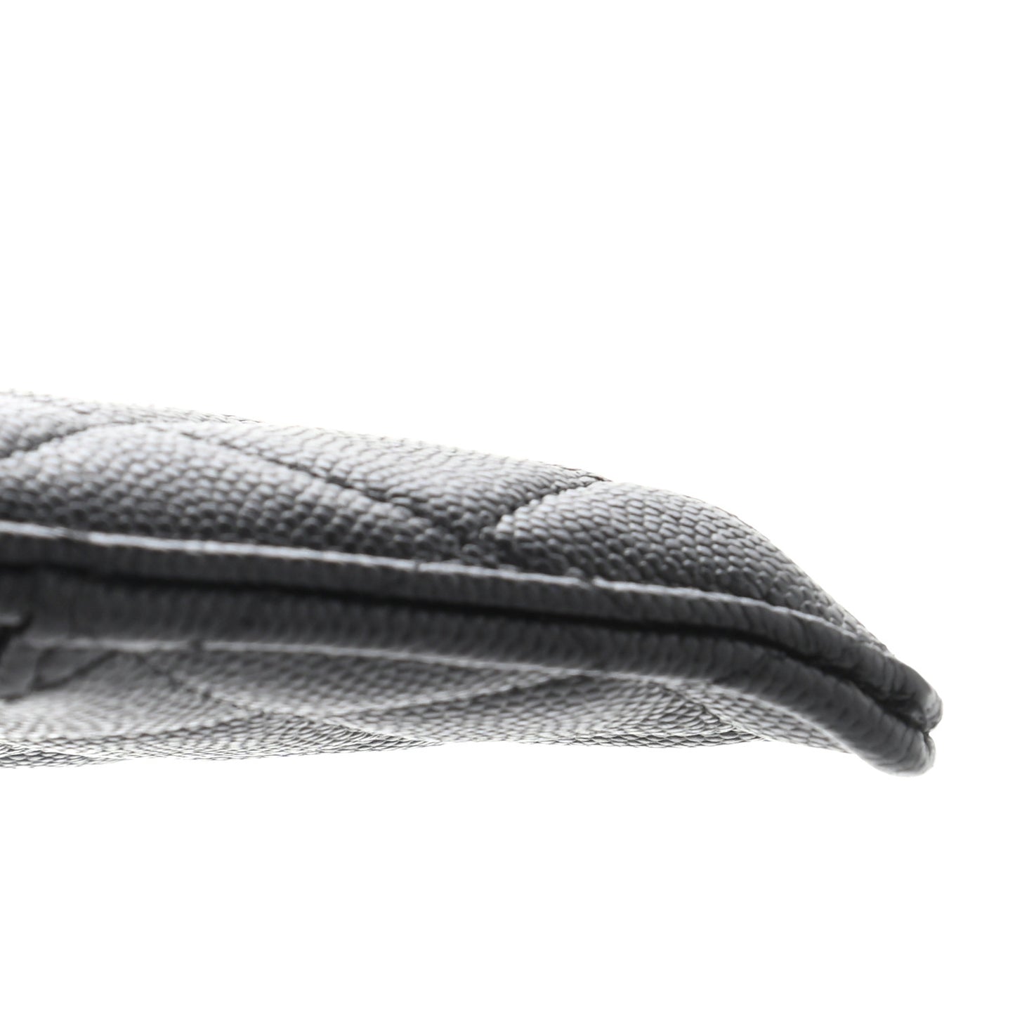 Caviar Quilted Classic Flat Wallet Pouch Black