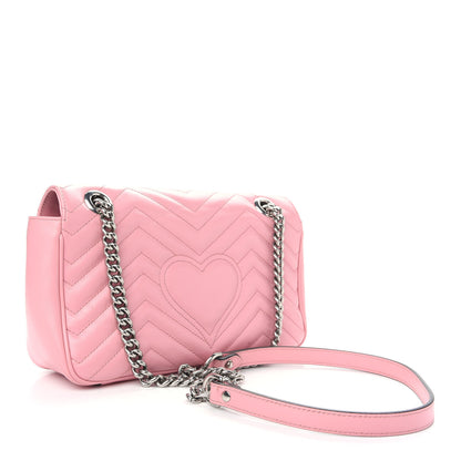 Gucci Calfskin Matelasse Small GG Marmont Shoulder Bag Wild Rose 3 of 9