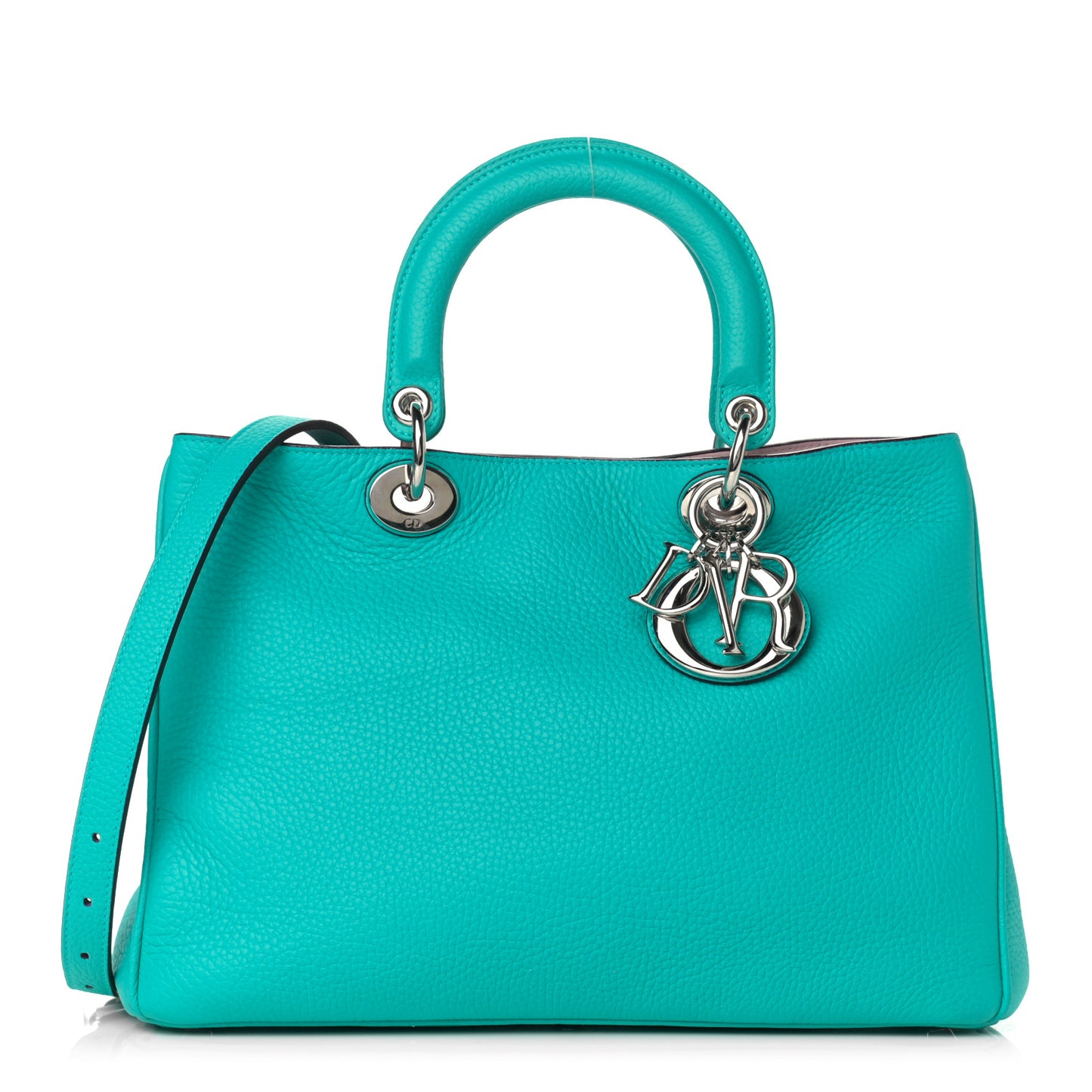 Bullcalf Medium Diorissimo Tote Turquoise