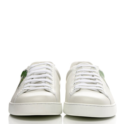 Gucci Calfskin Mens Green Panther Print Ace Sneakers 10.5 White 2 of 14