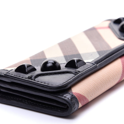 Burberry Nova Check Mega Stud Continental Wallet Black 6 of 14