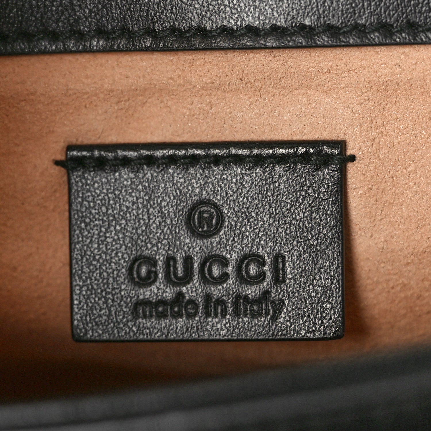 Gucci Calfskin Matelasse Mini GG Marmont Top Handle Shoulder Bag Black 6 of 10