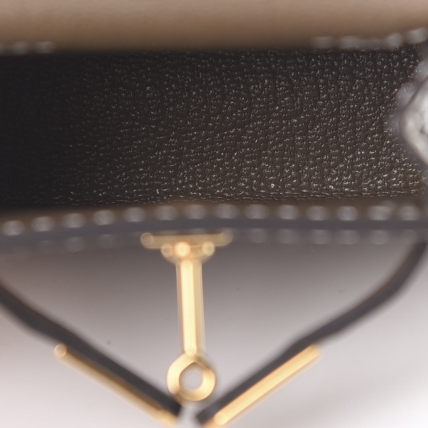 Tadelakt Mini Kelly Twilly Bag Charm Etoupe
