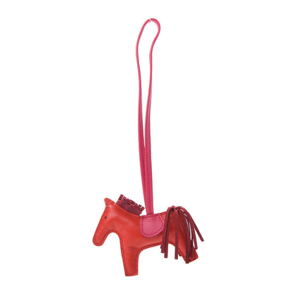 Hermes Milo Lambskin Grigri Rodeo Horse Bag Charm PM Rouge Indien Rubis Rose Mexico 1 of 5