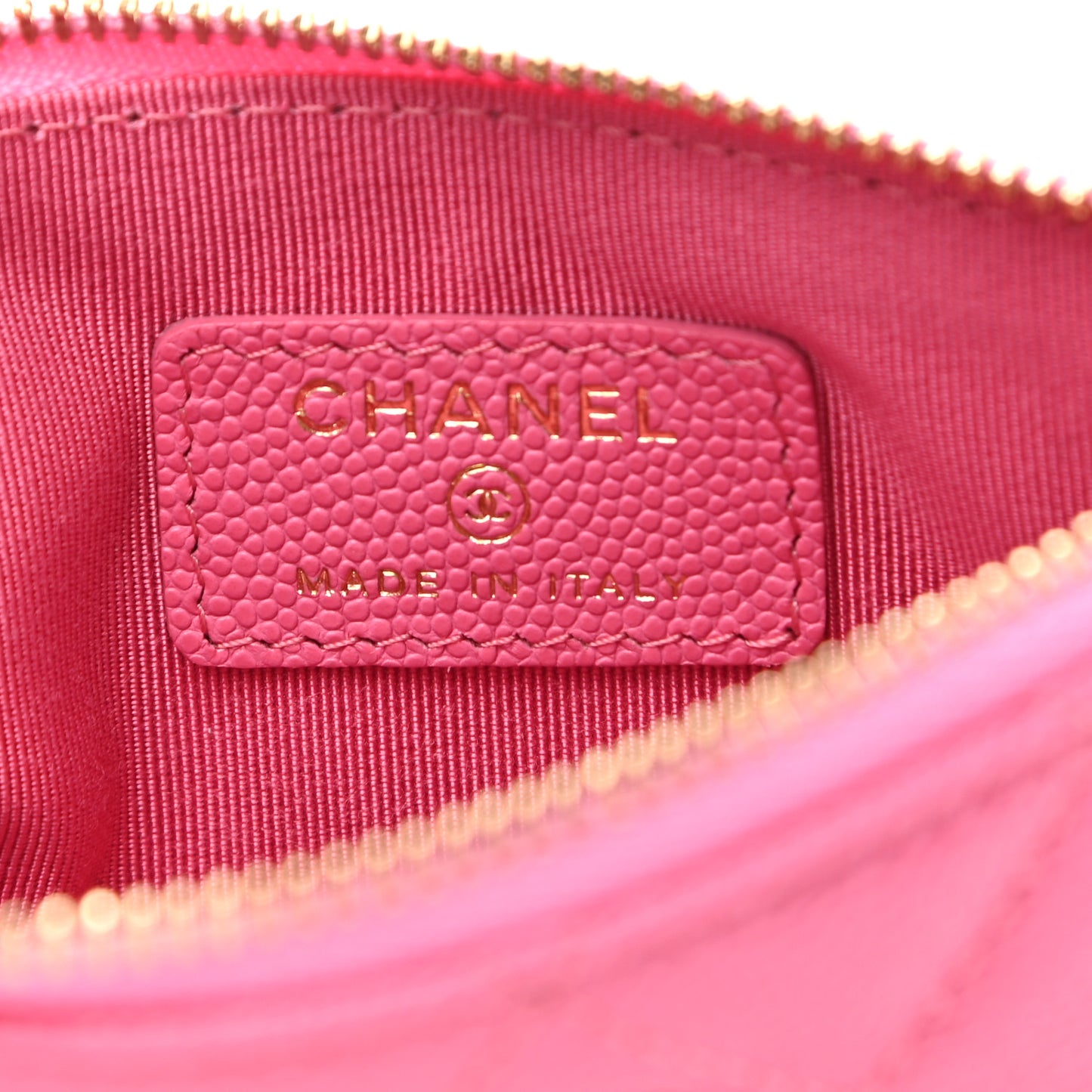 Caviar Quilted Small Cosmetic Case Pink
