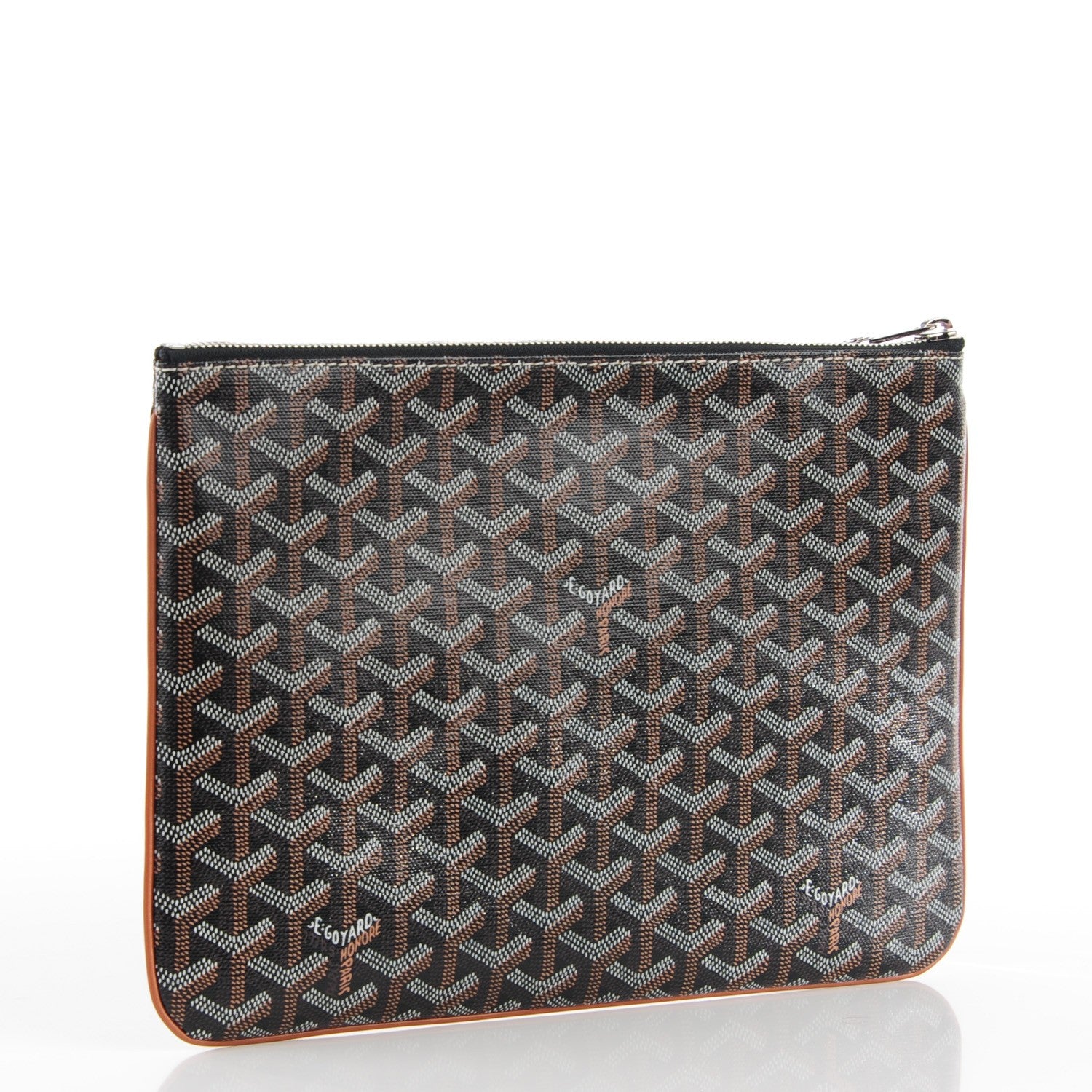 Goyard Goyardine Senat Pochette MM Black Gold 4 of 10