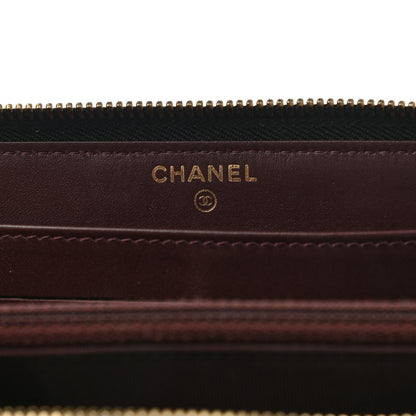 Chanel Caviar Quilted Large Gusset Zip Around Wallet Black 6 of 9