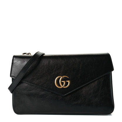 Gucci Calfskin Diagonal GG Medium Thiara Double Envelope Shoulder Bag Emerald Green Black 1 of 9