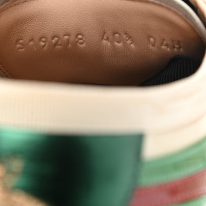 Gucci Patent Crystal Web GG Womens Falacer Sneakers 40.5 Mystic White New Shamarock Red 8 of 13