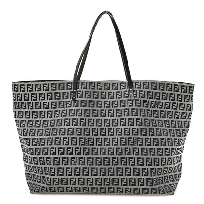 Fendi Zucchino Large Shopper Tote Navy 1 of 9