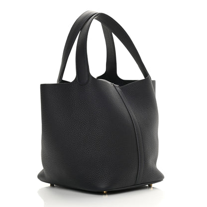 Hermes Taurillon Clemence Picotin Lock 22 MM Bleu Nuit 3 of 11