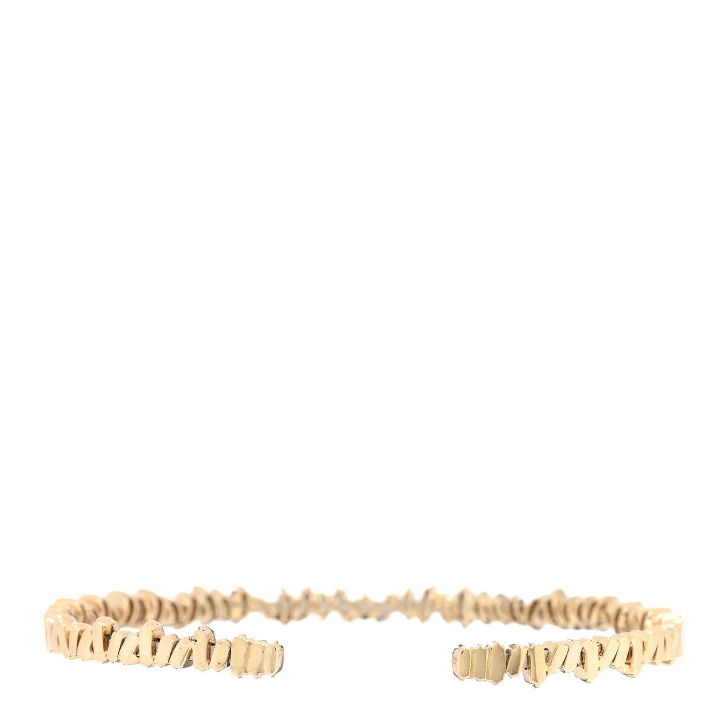 Suzanne Kalan 18K Yellow Gold Diamond Fireworks Classic Baguette Bangle Bracelet 2 of 3