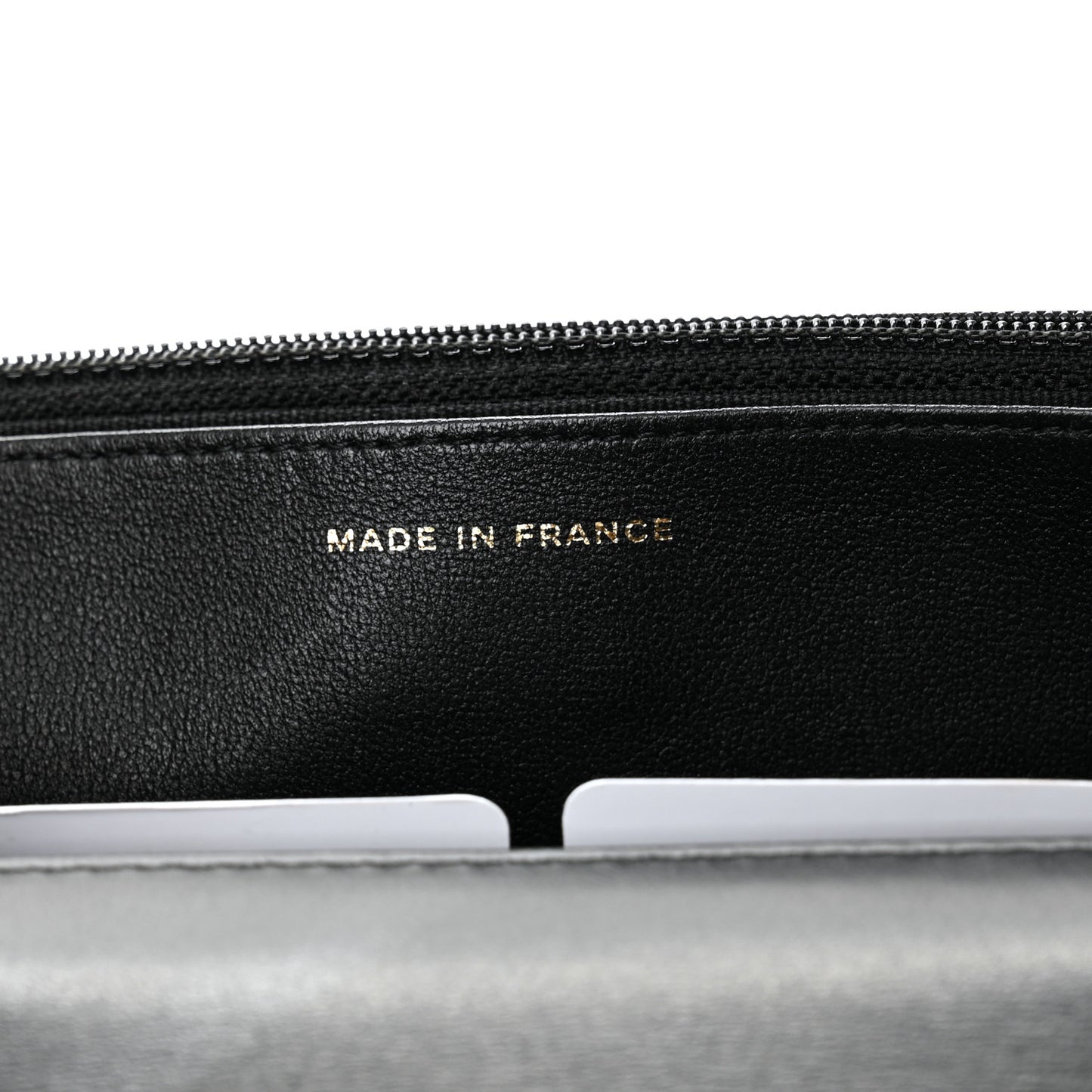 Lambskin Quilted Trendy CC Wallet On Chain WOC Black