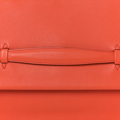 Hermes Evercolor Pliplat Clutch Orange 22 of 36