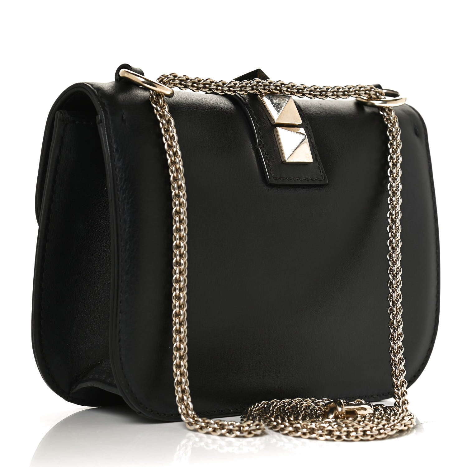 Valentino Garavani Vitello Small Glam Lock Rockstud Flap Black 3 of 10