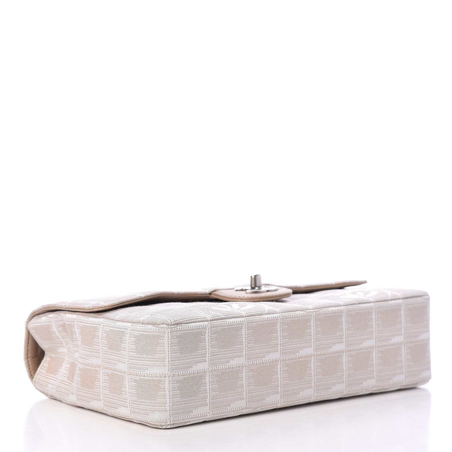 Chanel Nylon Medium Travel Flap Light Beige 4 of 17