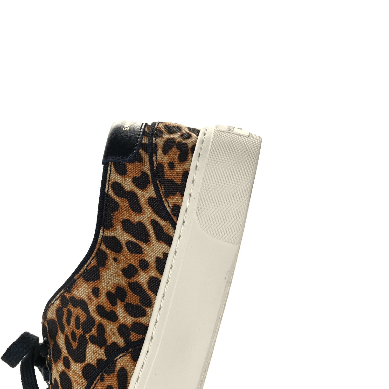 Saint Laurent Canvas Leopard Print Venice Low Top Sneakers 39.5 Black 9 of 10