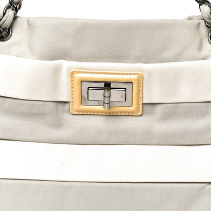Chanel Nylon Quilted 2.55 Reissue Tote White Grey 8 of 10